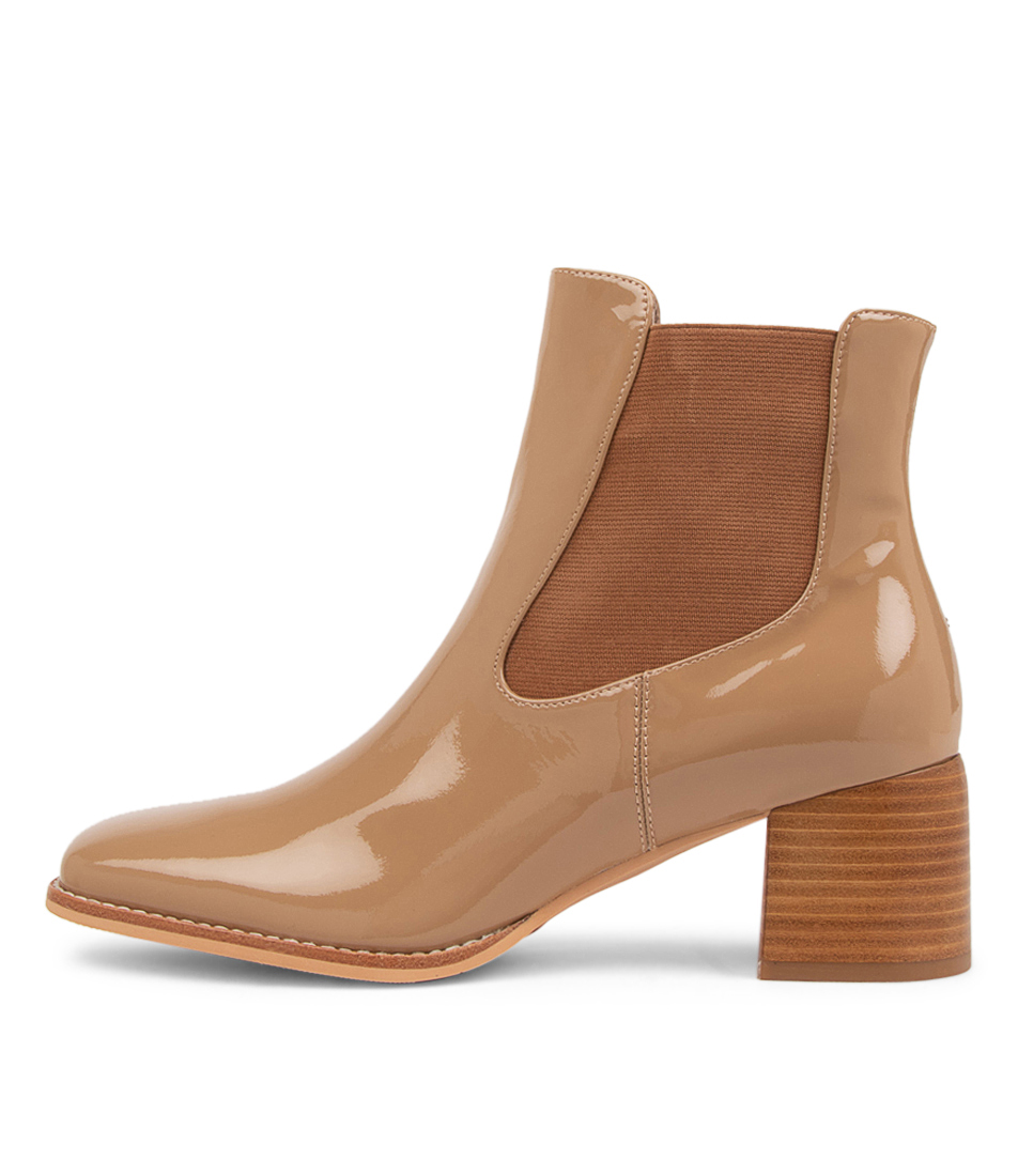 Umini Black Patent Leather Chelsea Boots by Diana Ferrari Shop Online