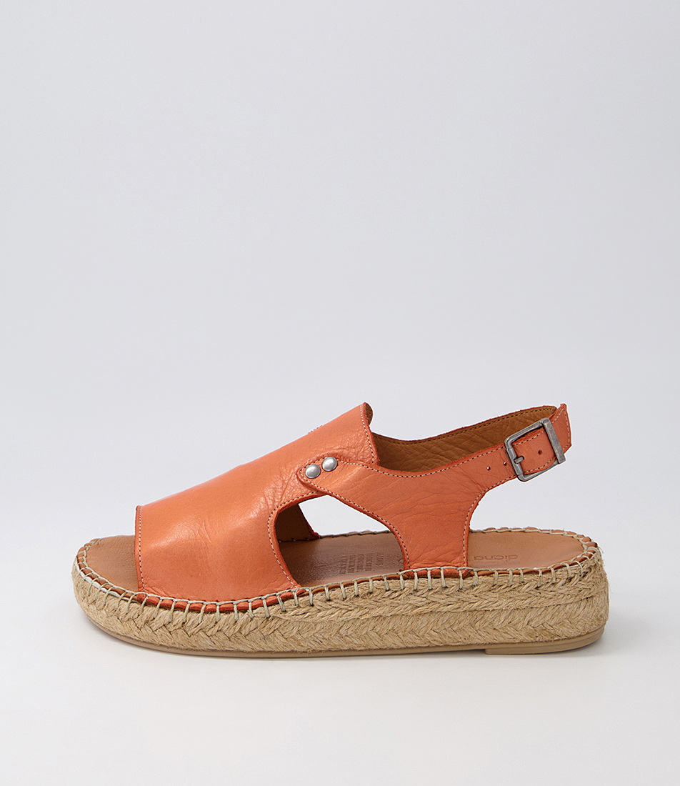 Jelong Tan Leather Espadrilles By Diana Ferrari Shop Online At Williams