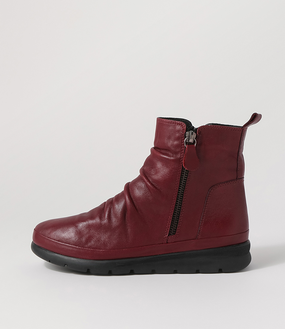 Evelyn Black Leather Ankle Boots by Diana Ferrari Shop Online at