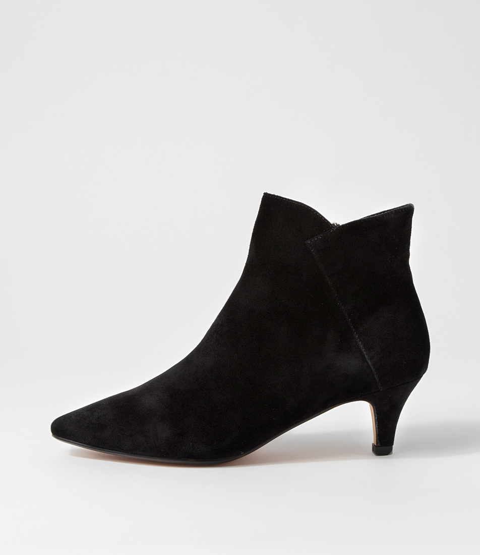 Cammi Black Leather Ankle Boots by Diana Ferrari Shop Online at Diana