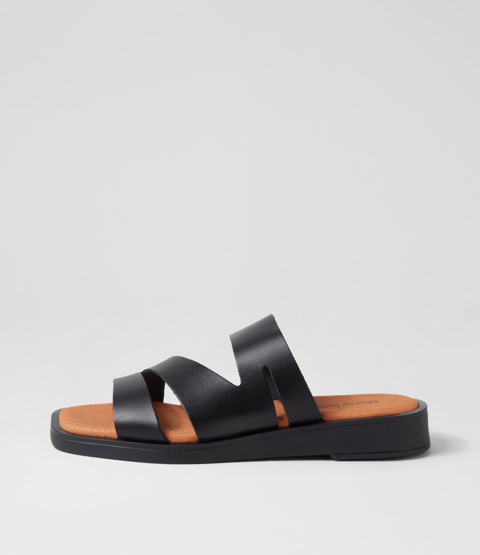 FF Women Roma Signature White Grey Canvas Leather Slide