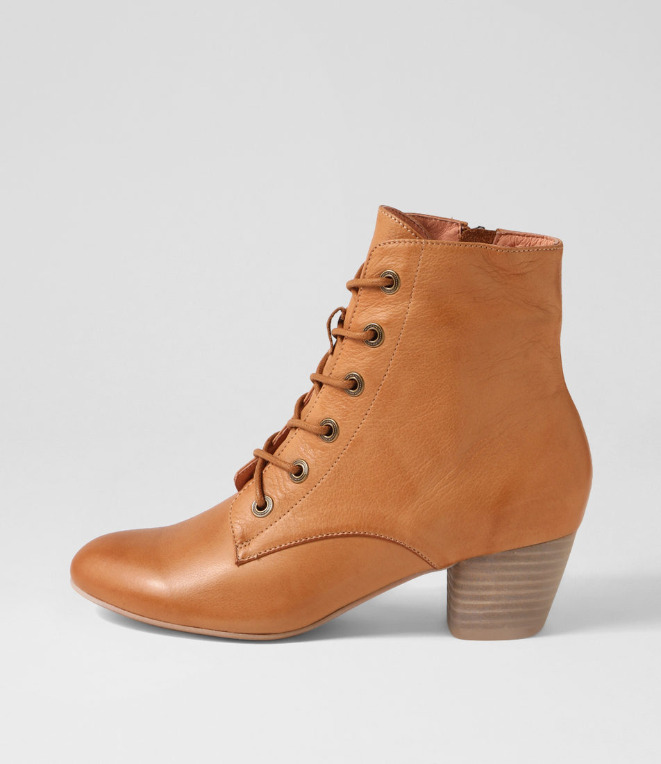 Durban Black Leather Lace Up Boots by Django & Juliette Shop Online at Mathers