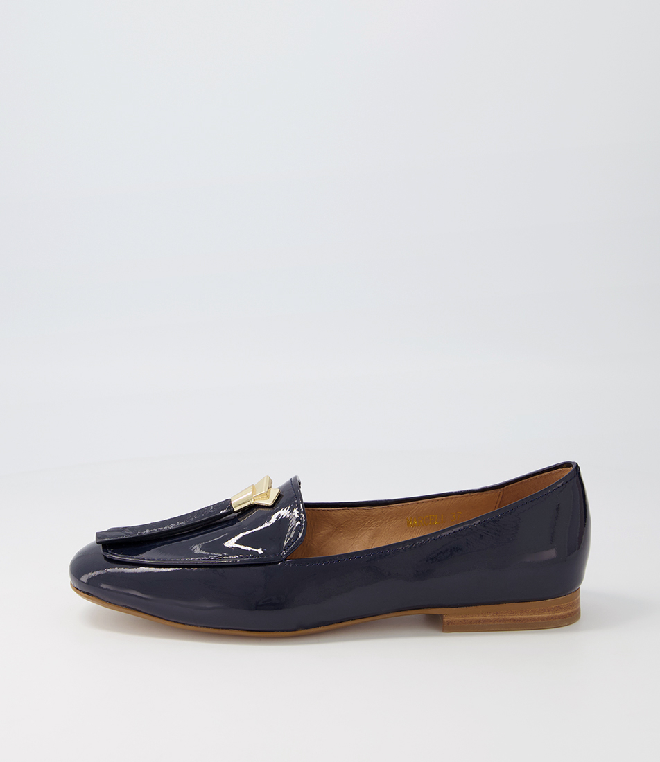 Marcell Black Patent Leather Loafers by Midas Shop Online at Midas