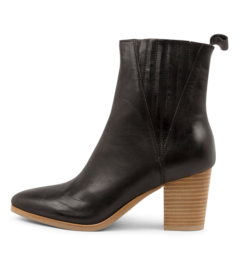 midas black ankle boots