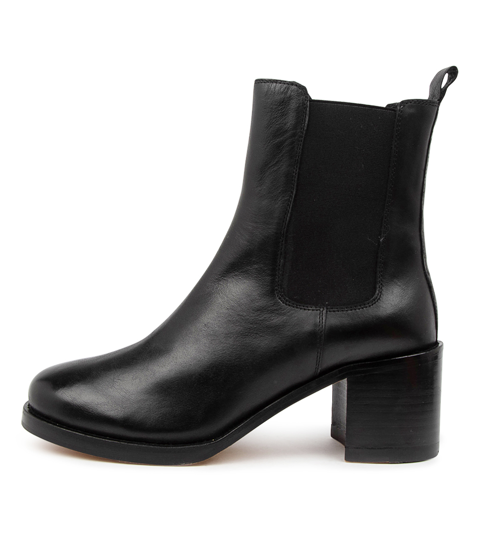 midas black ankle boots