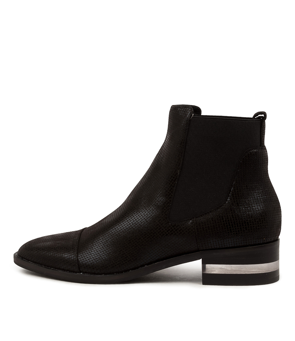 midas black ankle boots