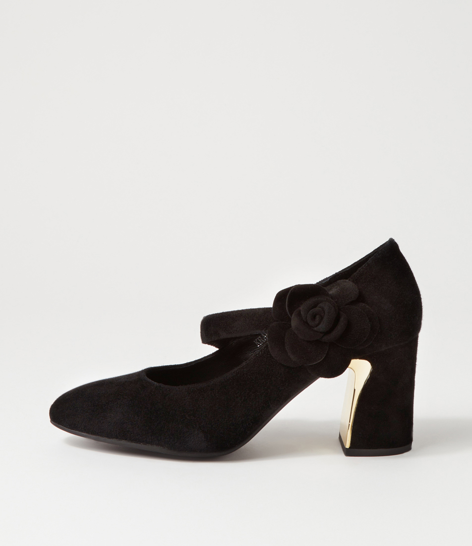 suede mary jane heels