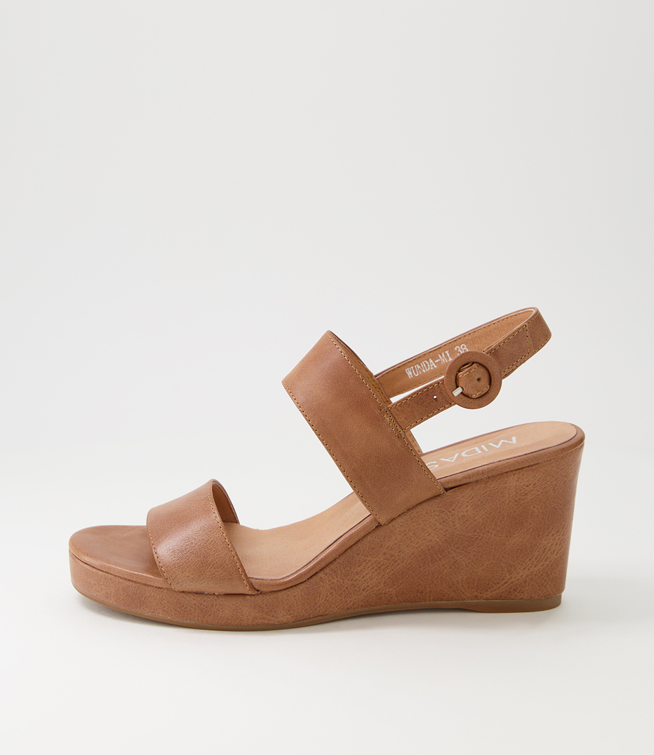 Wunda Dark Nude Leather Sandals By Midas Shop Online At Midas