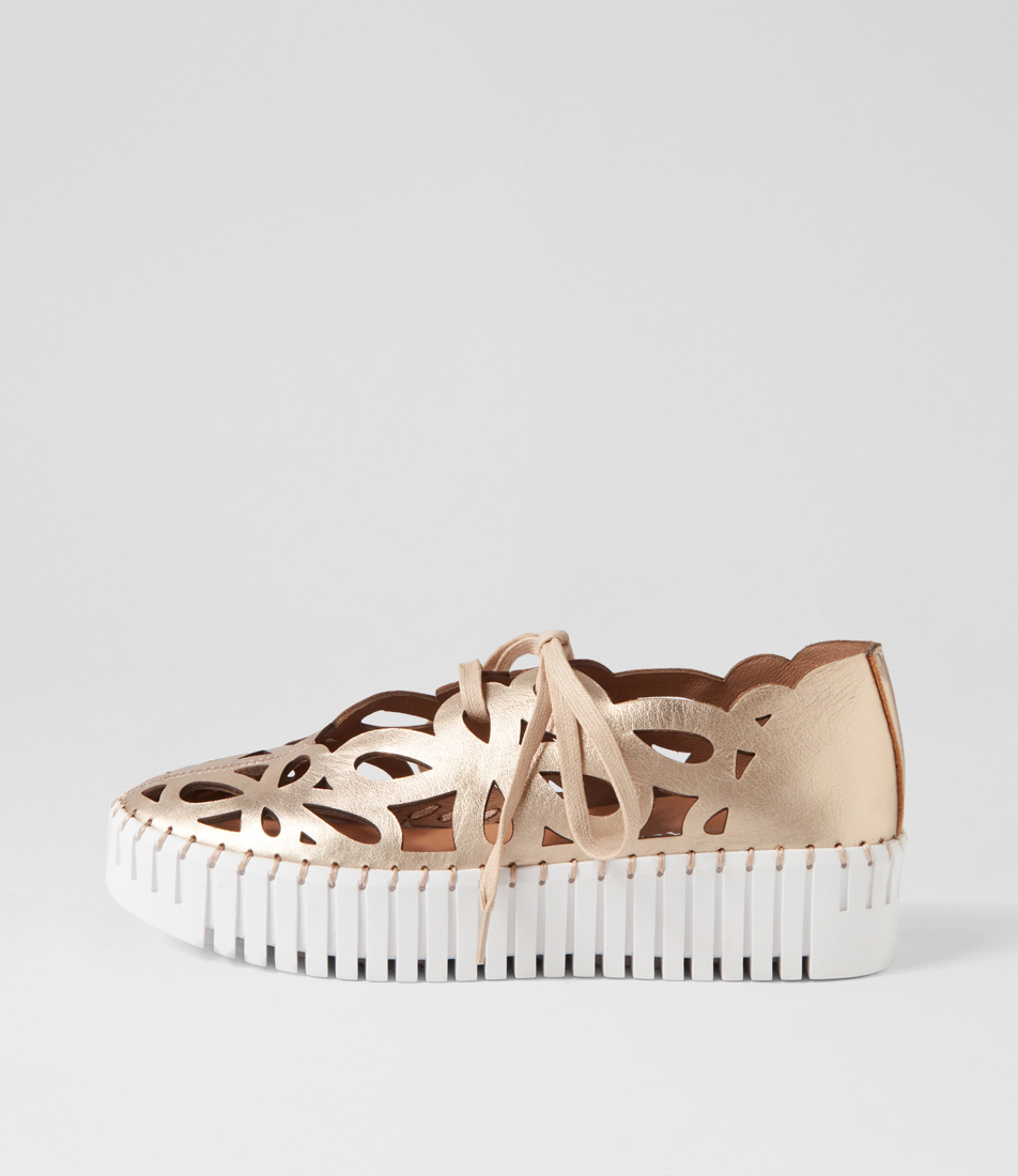 MIDAS Liona Leather Mesh Sneakers (White-White Sole) main image 0
