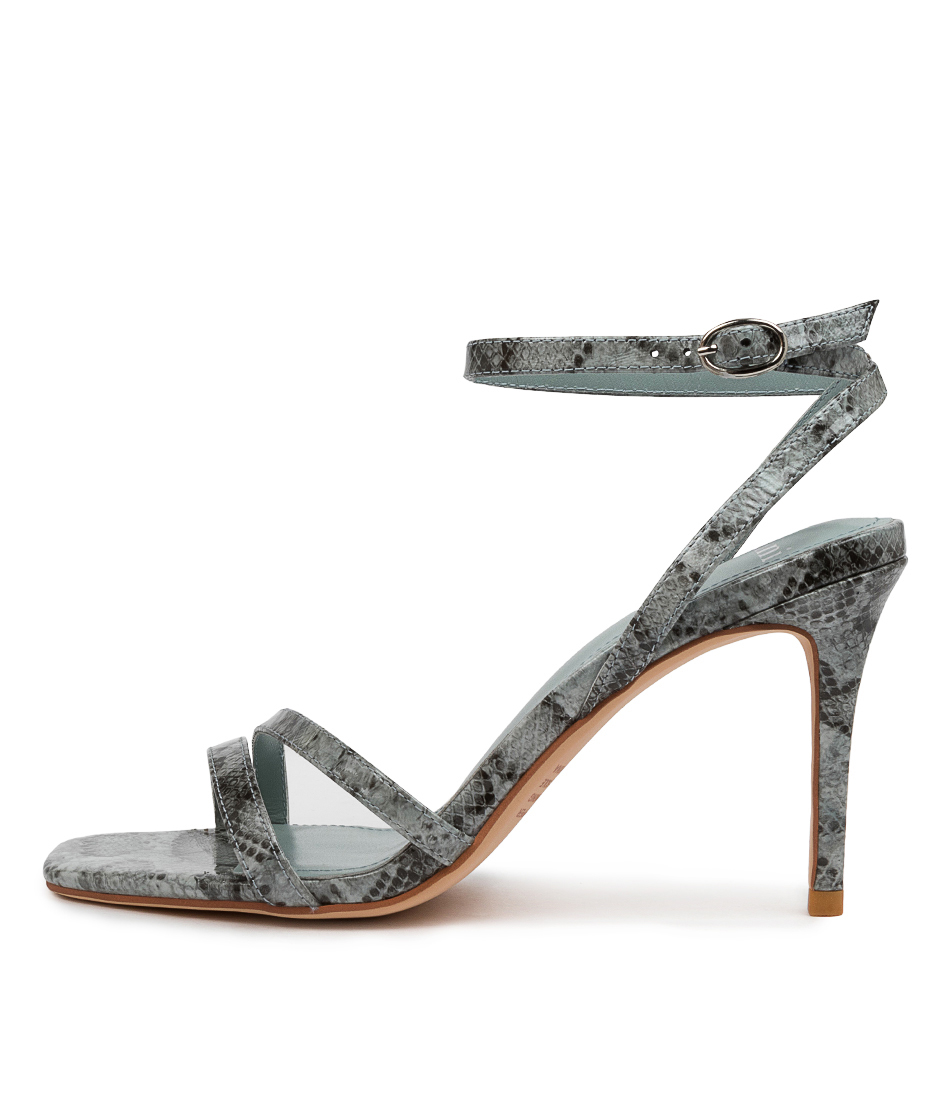 Meppa Mo Dusty Blue Snake Patent Leather by Mollini