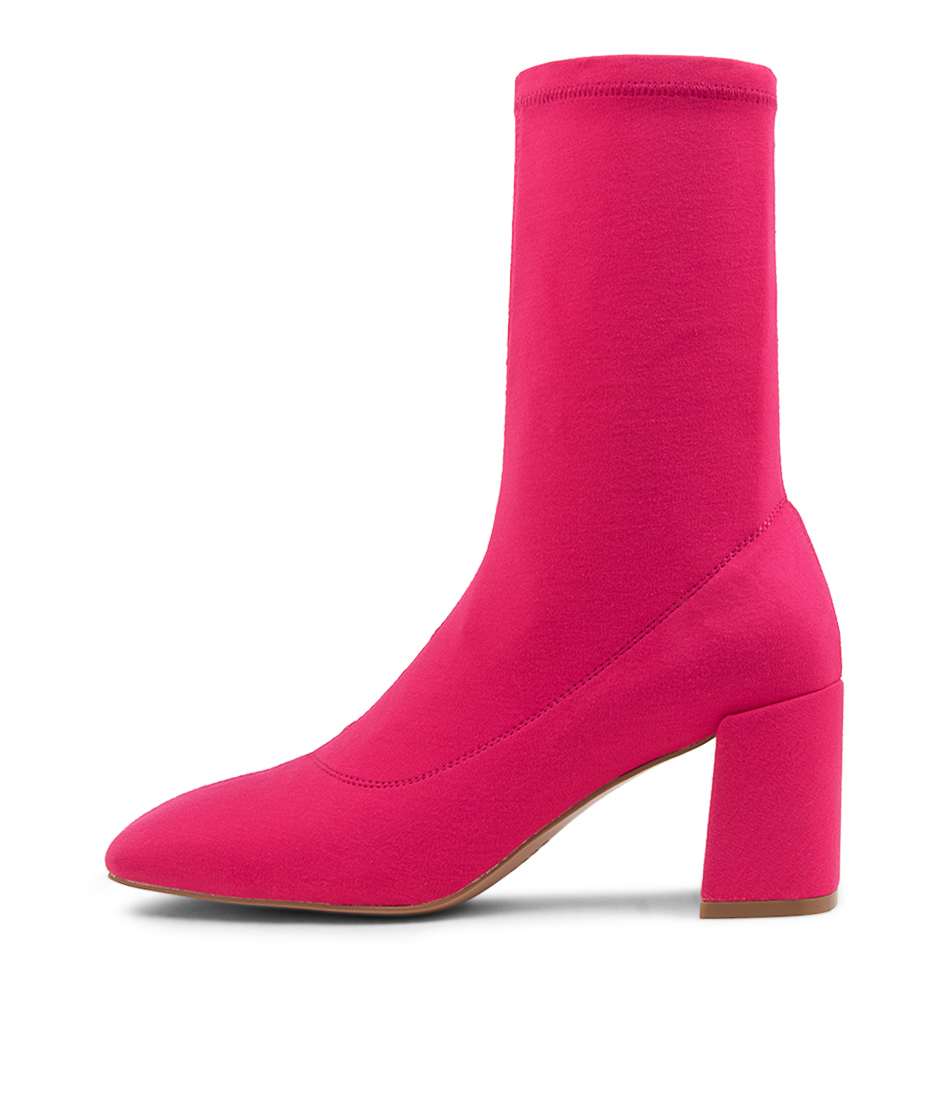 Tellme Silver Glitter Stretch Fabric Ankle Boots by Mollini Shop