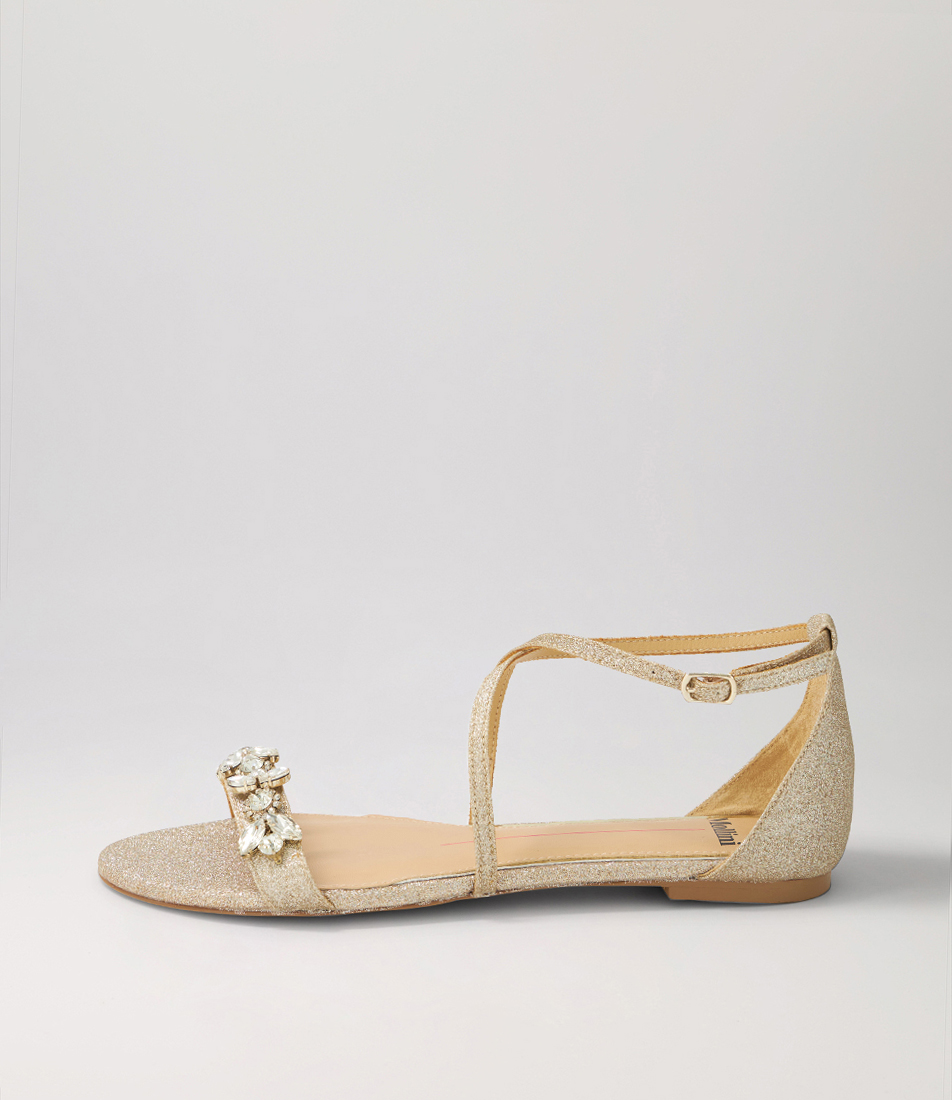 Glisten Black Glitter Sandals by Mollini Shop Online at Mollini