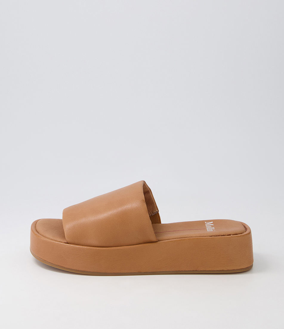 Garnell Black Leather Slides by Mollini Shop Online at Mollini