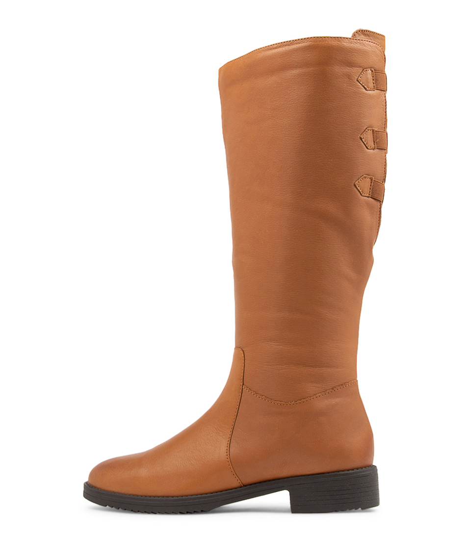 Cleanses Black Leather Knee High Boots by Supersoft Shop Online at