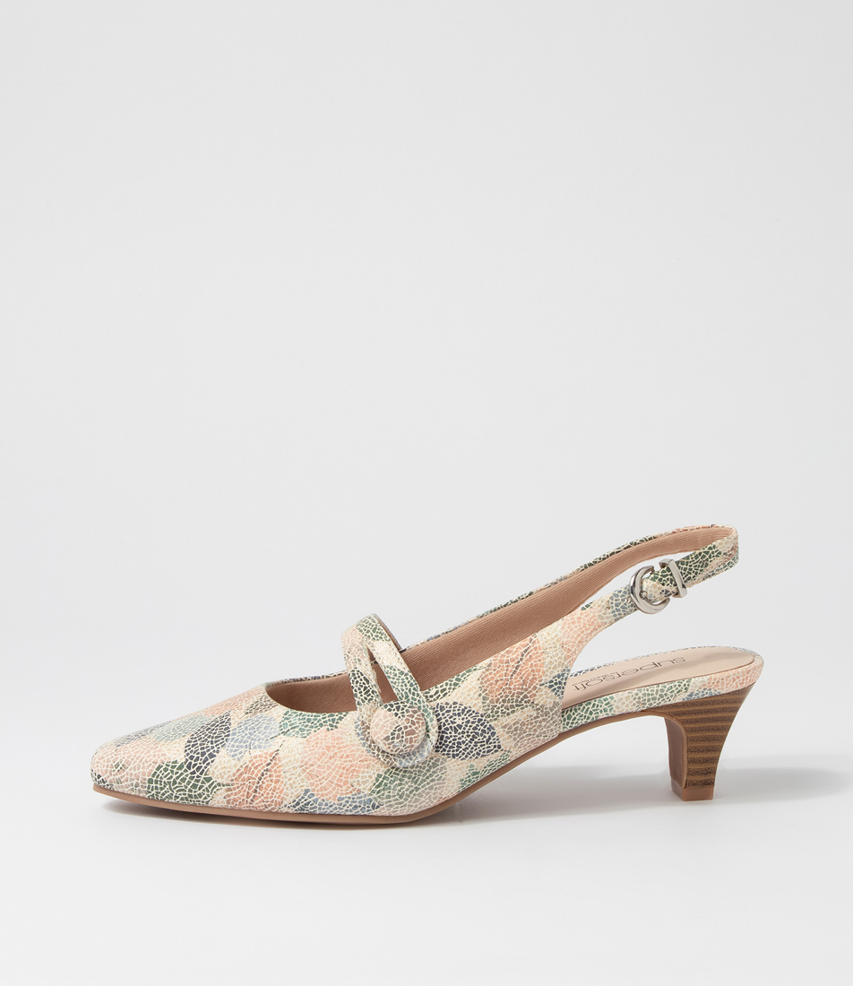 Loniah Nude Leather Heels By Supersoft Shop Online At Mathers