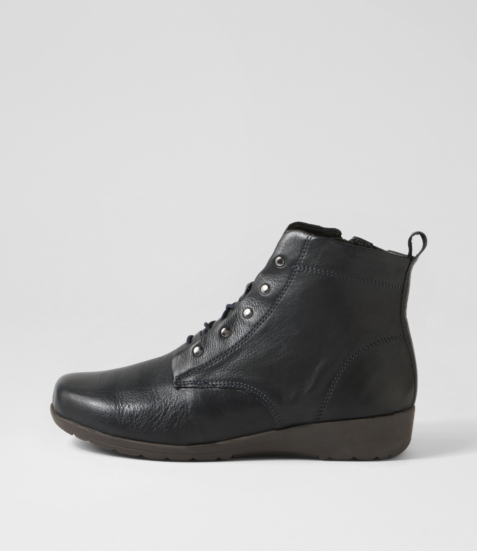Potions Dark Brown Leather Lace Up Boots by Supersoft | Shop Online at ...