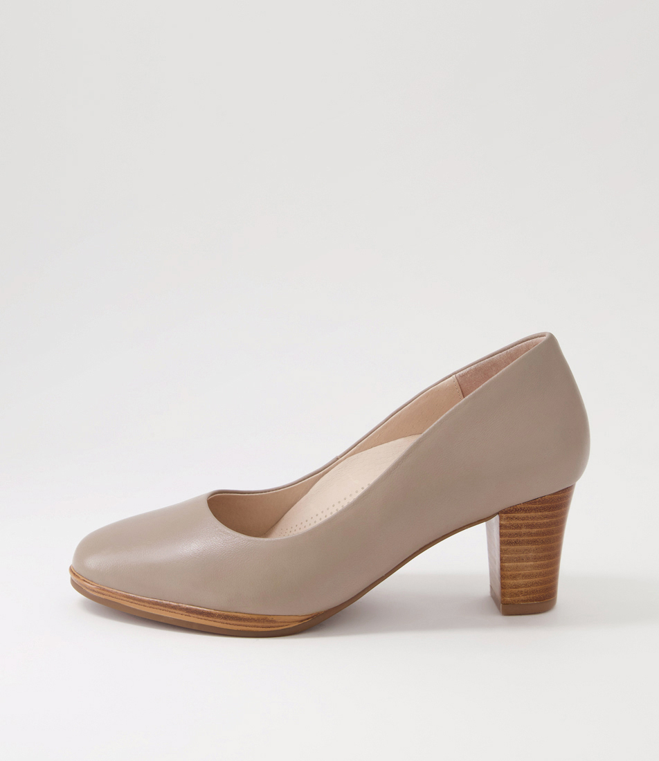 Delishs Dark Nude Leather Heels By Supersoft Shop Online At Mathers