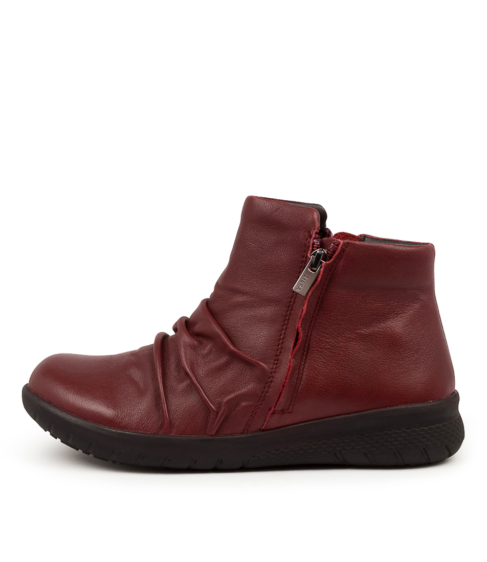 Shayne Xf Smoke Leather Ankle Boots by Ziera Shop Online at Mathers