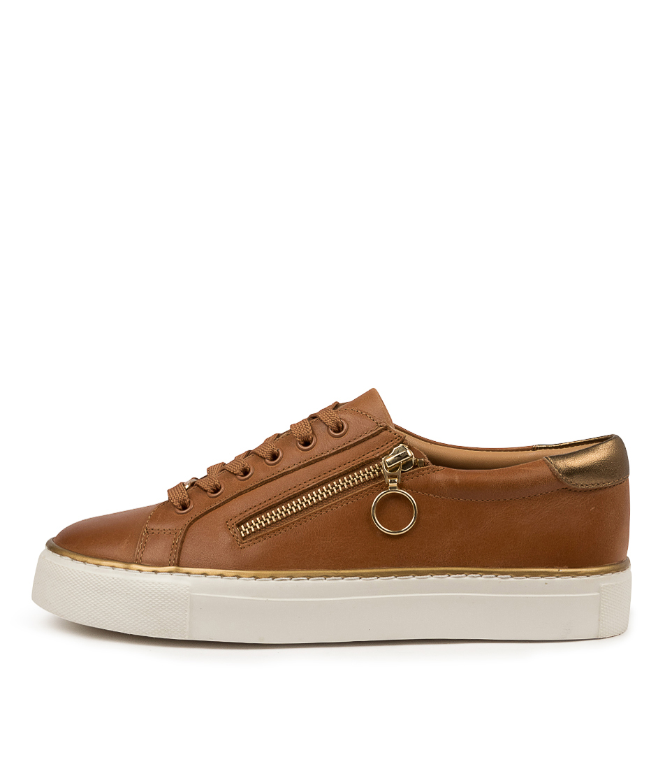 Pamela Zip Sneaker in Tan-Bronze main image 0
