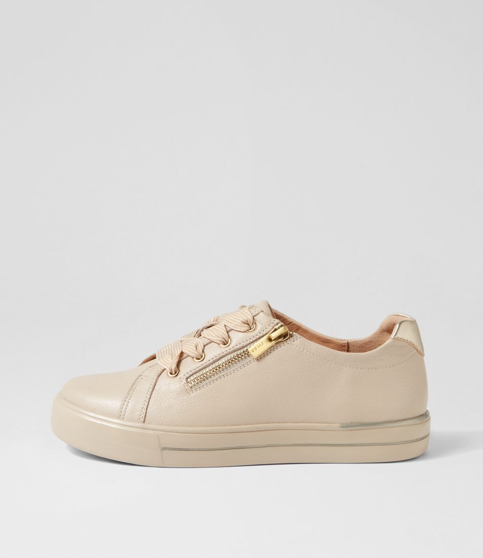 Zarda Vintage Apricot Leather Sneakers main image 1