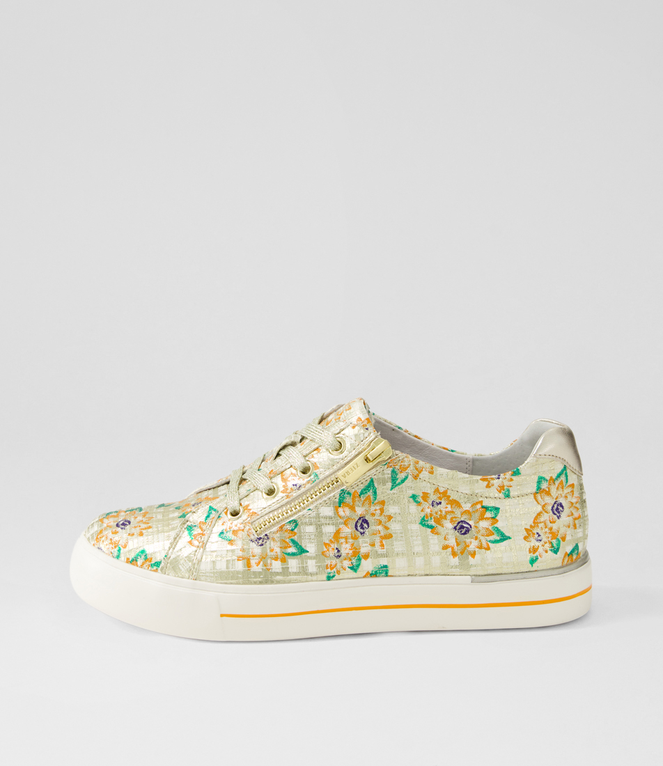 Zarda Vintage Apricot Leather Sneakers