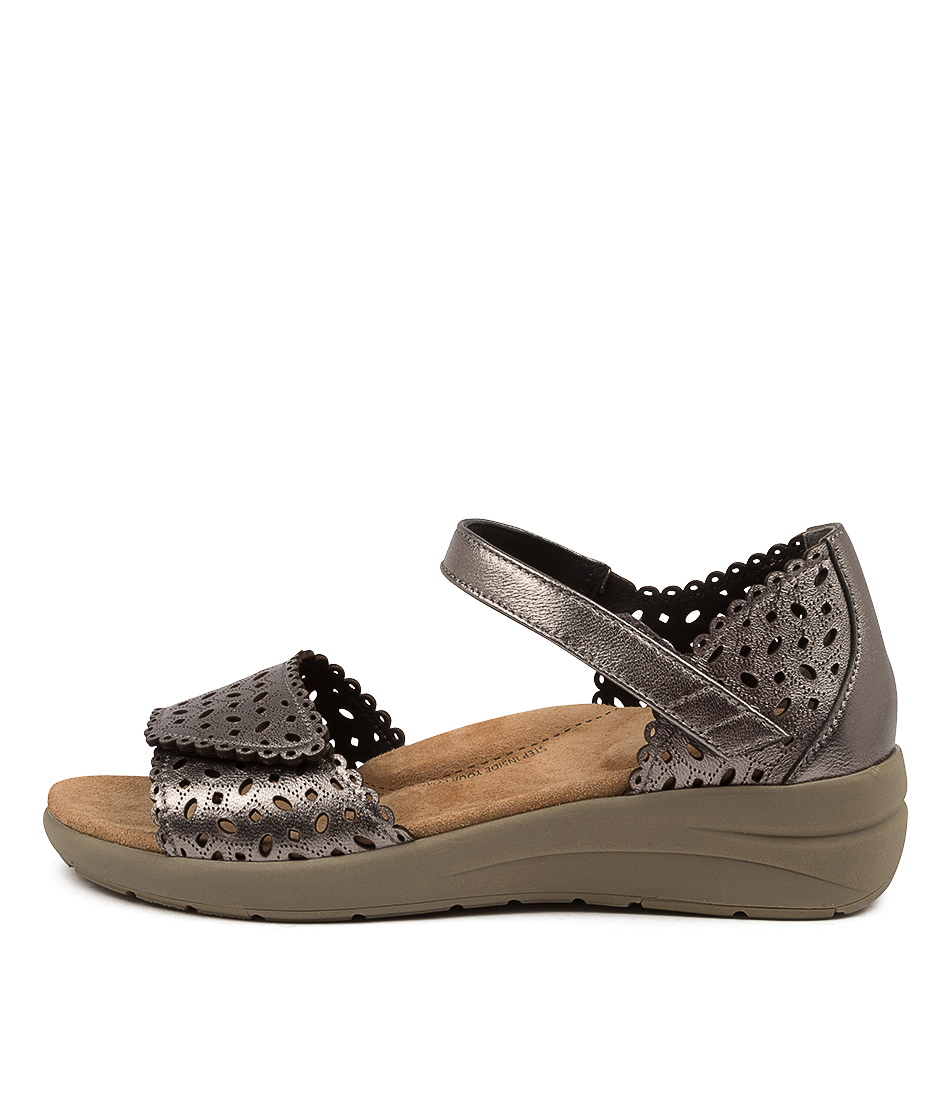 Nevan Xw Rose Gold Leather Sandals by Ziera Shop Online at Mountfords