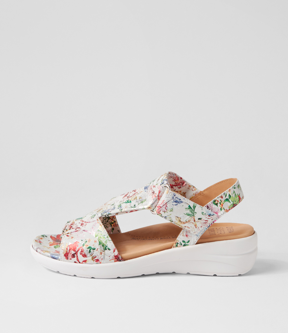 Nazly2 Xw Fuchsia Leather Sandals by Ziera Shop Online at Mountfords